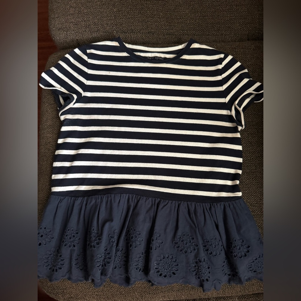 Kate Spade Navy and White Striped Tee